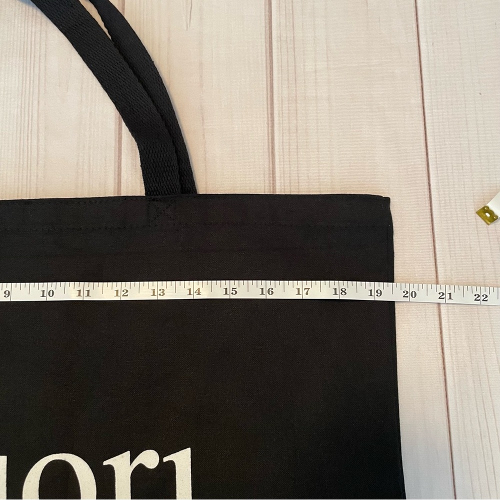 Vuori The Rise The Shine Canvas Tote Bag Black & White 100% Cotton Market Eco - Picture 10 of 14